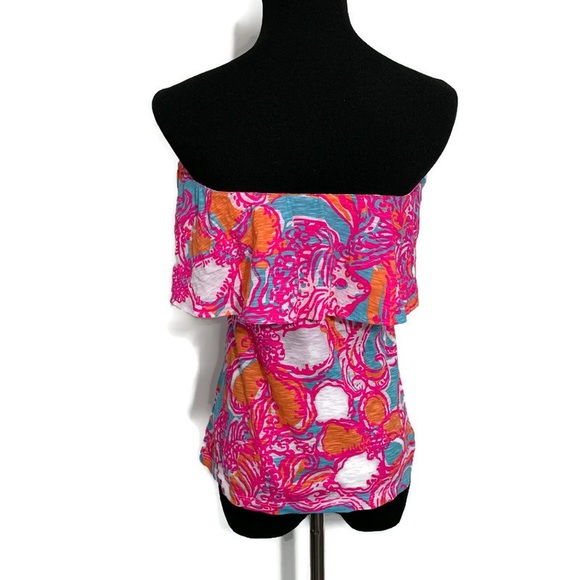 Lilly Pulitzer Riley Ruffle Tube Top Small - Picture 7 of 7